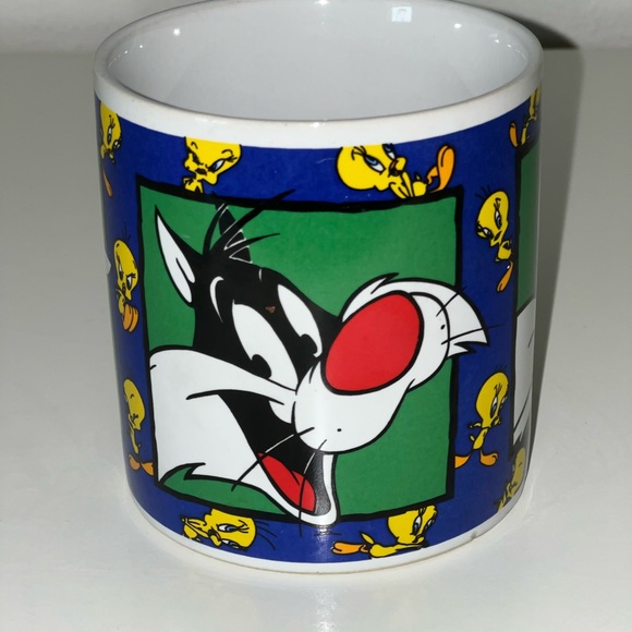 Tasse Looney Tunes Taz – Warner Bros, 1993 – Rouge Vintage, état D’occasion